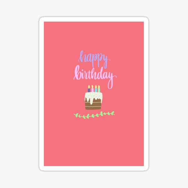 “Happy Birthday Sprinkle Cake” Sticker for Sale by Dotblossom | Redbubble