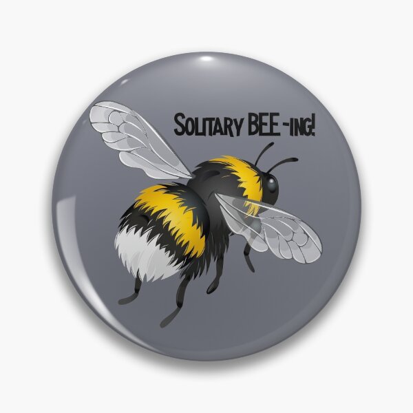 Item preview, Solitary BEE-ing! (On Grey) designed and sold by PawsitiveMum.