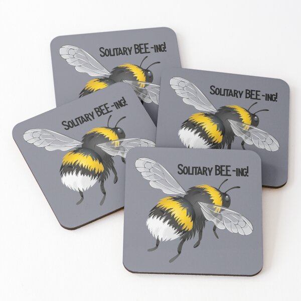 Item preview, Solitary BEE-ing! (On Grey) designed and sold by PawsitiveMum.
