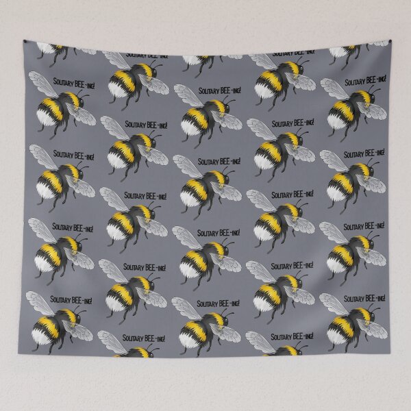 Item preview, Solitary BEE-ing! (On Grey) designed and sold by PawsitiveMum.