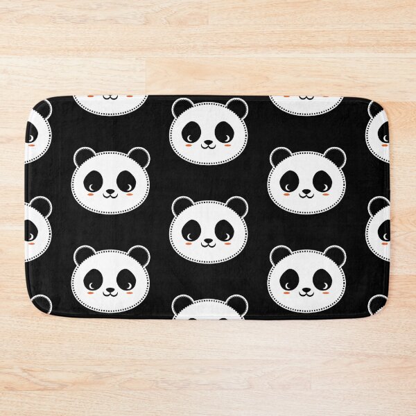 Item preview, Poppin Cute Panda head Black background designed and sold by poppin-bubble.