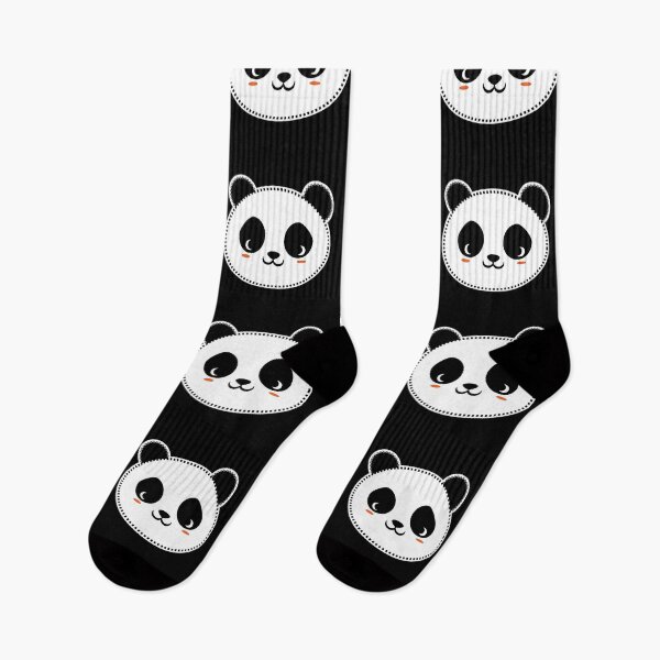 Item preview, Poppin Cute Panda head Black background designed and sold by poppin-bubble.