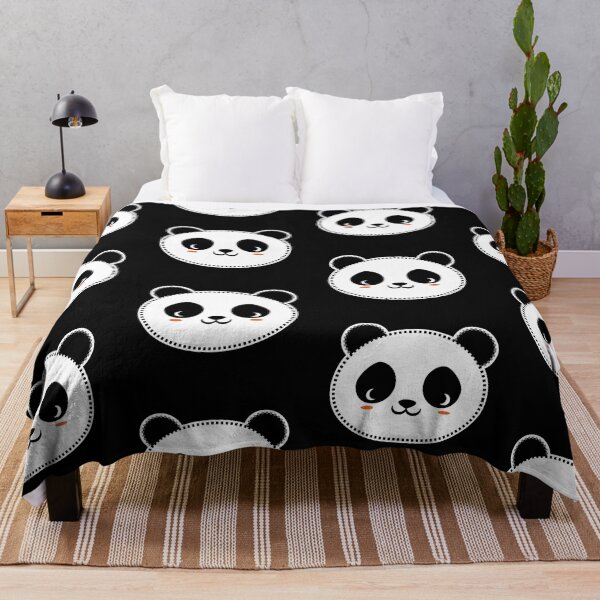 Item preview, Poppin Cute Panda head Black background designed and sold by poppin-bubble.