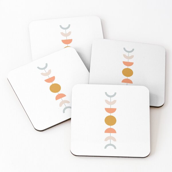 Item preview, Boho Aesthetic Moon Phases Mustard, Peach, Beige designed and sold by DesignLabMedia.