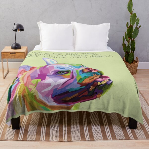 Item preview, Colorful French Bulldog on Geometric Pop art style designed and sold by faudeltn.
