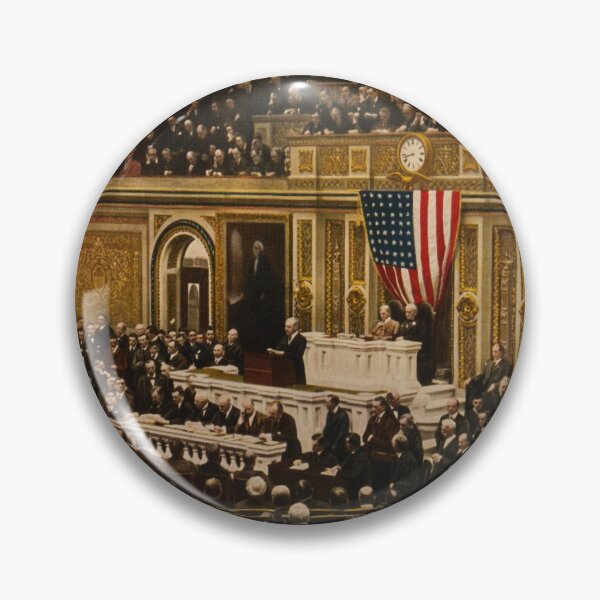 Item preview, President Wilson Asking Congress To Declare War On Germany 1917 designed and sold by warishellstore.