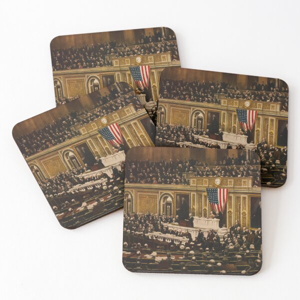 Item preview, President Wilson Asking Congress To Declare War On Germany 1917 designed and sold by warishellstore.