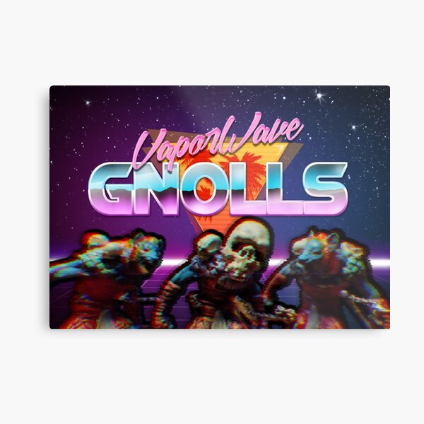 VaporWave Gnolls Group Metal Print