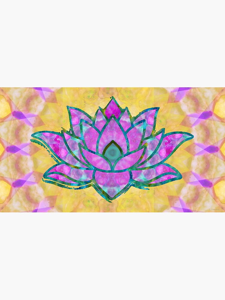 "Pink Lotus Flower Lucky Lotus Sharon Cummings" Sticker for Sale by