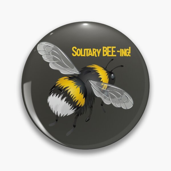 Item preview, Solitary BEE-ing! (On Dk. Grey) designed and sold by PawsitiveMum.