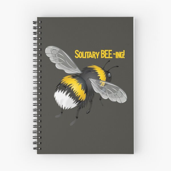 Item preview, Solitary BEE-ing! (On Dk. Grey) designed and sold by PawsitiveMum.