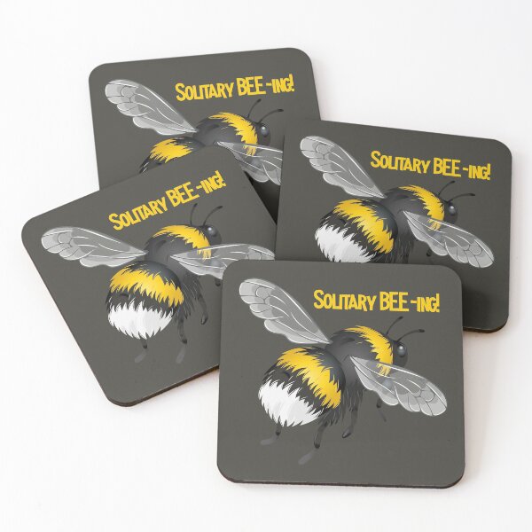 Item preview, Solitary BEE-ing! (On Dk. Grey) designed and sold by PawsitiveMum.