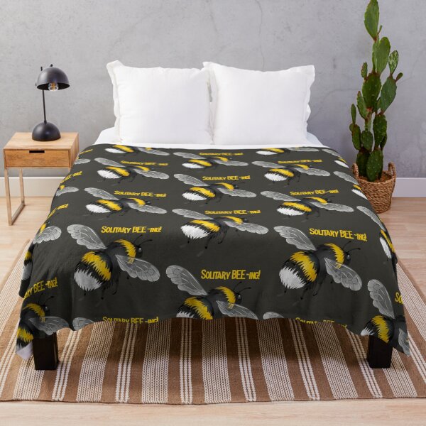 Item preview, Solitary BEE-ing! (On Dk. Grey) designed and sold by PawsitiveMum.