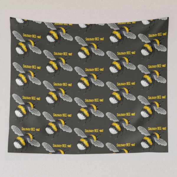 Item preview, Solitary BEE-ing! (On Dk. Grey) designed and sold by PawsitiveMum.