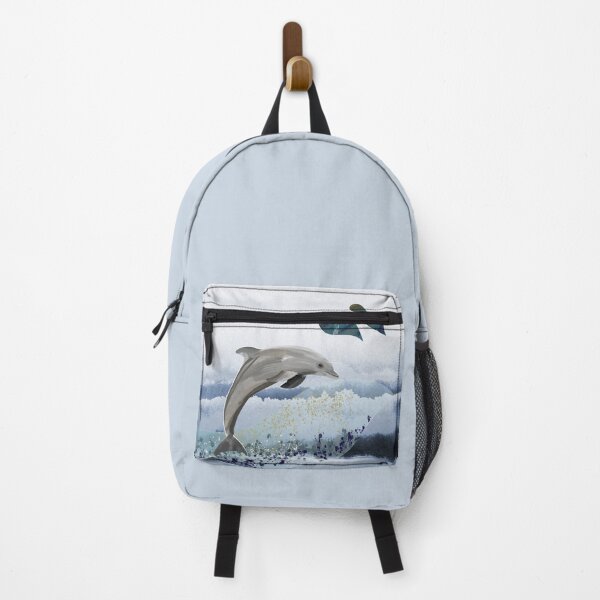 Item preview, Calming bottlenose dolphin seascape watercolor illustration - Caroline Laursen Original designed and sold by Caroline Laursen.