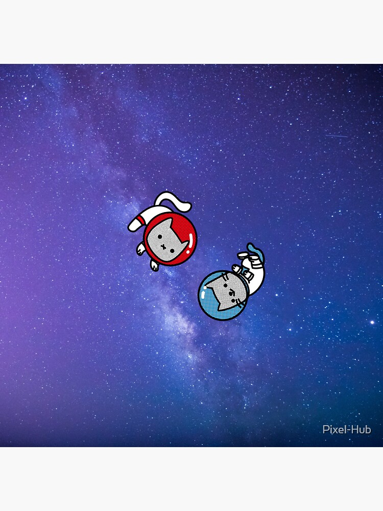 "Space cats design" Sticker for Sale by PixelHub Redbubble
