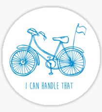 Hipster bicycle - blue Sticker