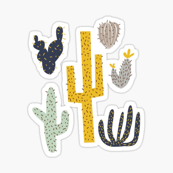 Item preview, cactus - mustard navy designed and sold by Laura Wright.