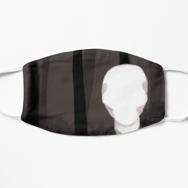 No face man in the woods Flat Mask