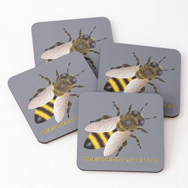 Item preview, Bees Need Love Too! (On Grey) designed and sold by PawsitiveMum.