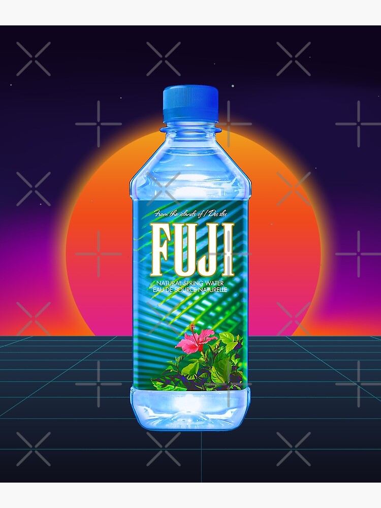 Disover Fiji Water Bottle Vaporwave Lofi 80s Aesthetic 90s Retro Premium Matte Vertical Poster