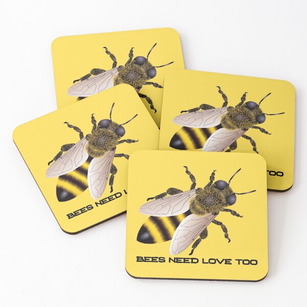 Item preview, Bees Need Love Too! (On Yellow) designed and sold by PawsitiveMum.