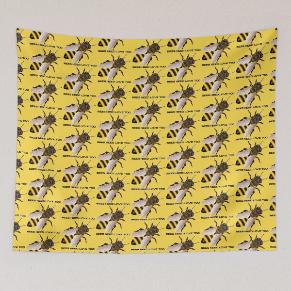 Item preview, Bees Need Love Too! (On Yellow) designed and sold by PawsitiveMum.