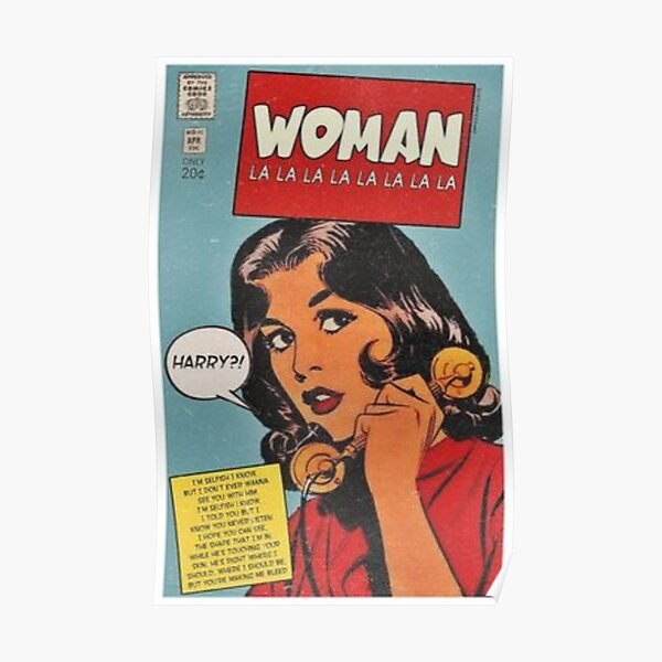 Woman Retro Harry Styles Poster