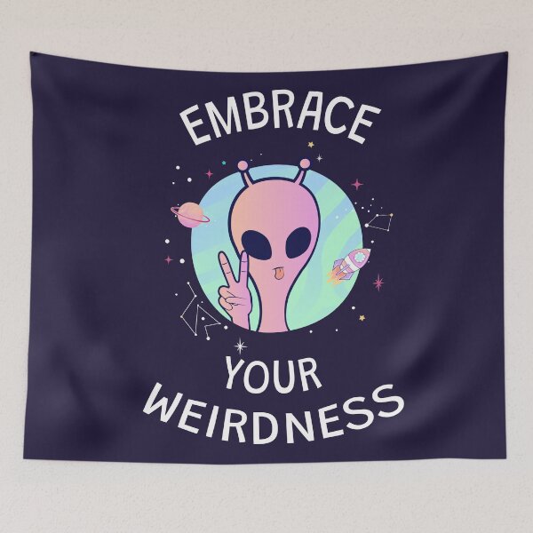 Item preview, Embrace Your Weirdness | Alien designed and sold by ilustraliza.