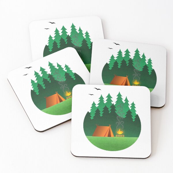 Item preview, cool camping scene designed and sold by kikapup.