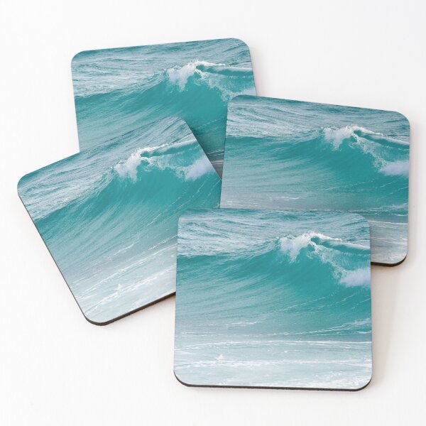 Item preview, Ice White and Turquoise Waves designed and sold by passiveink.