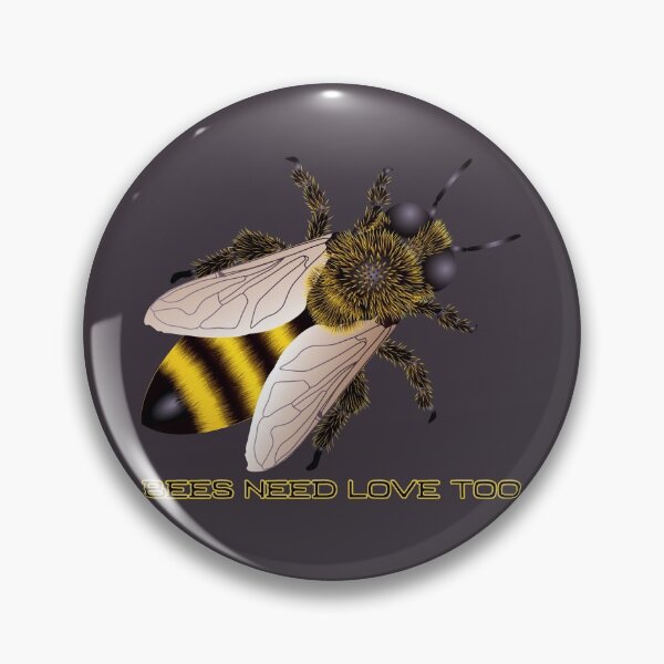 Item preview, Bees Need Love Too! (On Dk. Grey) designed and sold by PawsitiveMum.