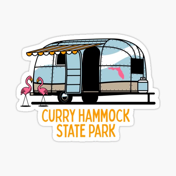Item preview, Curry Hammock State Park State Park Florida Retro Camper RV Travel Trailer FL Flamingo designed and sold by palmettodigital.