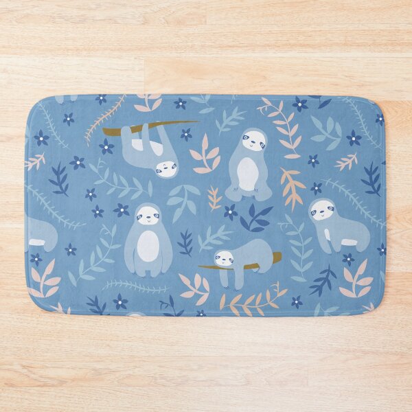 Item preview, Sloth pattern in blue background designed and sold by della95.