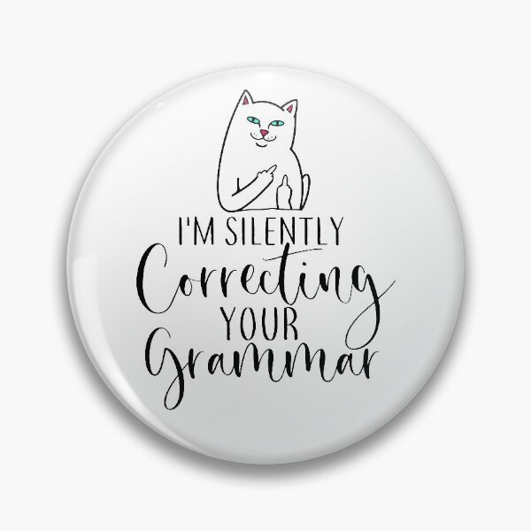 Item preview, I'm Silently Correcting Your Grammar Sarcastic And Funny Cat Middle Finger designed and sold by AJAD212.