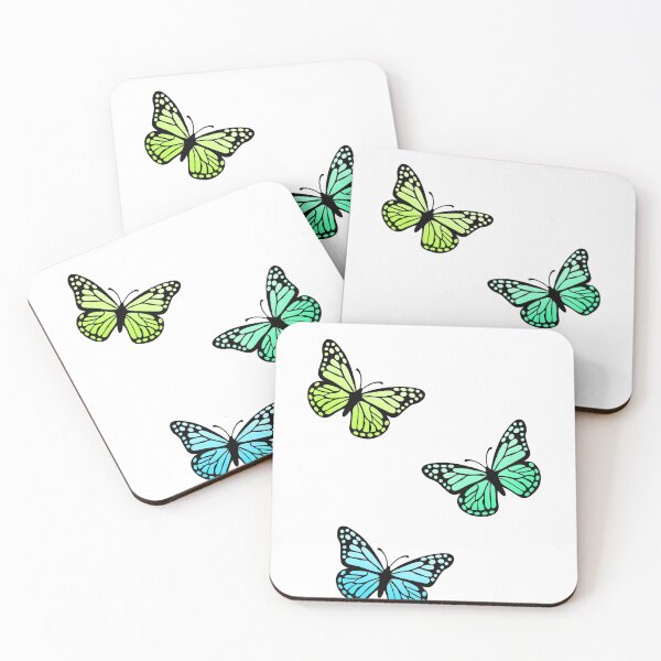 Item preview, Green, teal, and blue butterflies  designed and sold by RMSdesigns.
