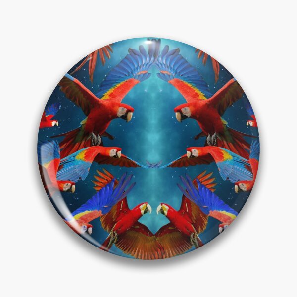 Item preview, Flock of Scarlet Macaws with Blue Galactic Background designed and sold by JungleVision.