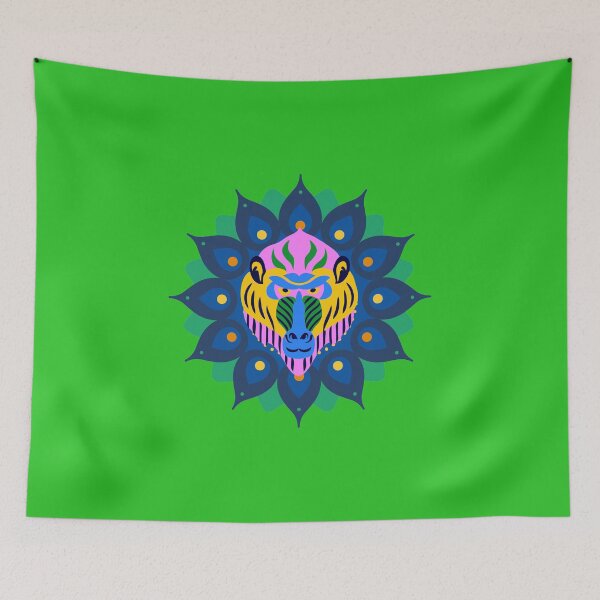 Item preview, colorful baboon abstract! designed and sold by Byoudesigns.