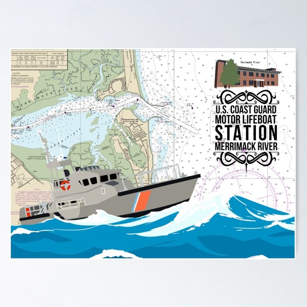 Chart Art - Coast Guard Station Merrimack River Poster