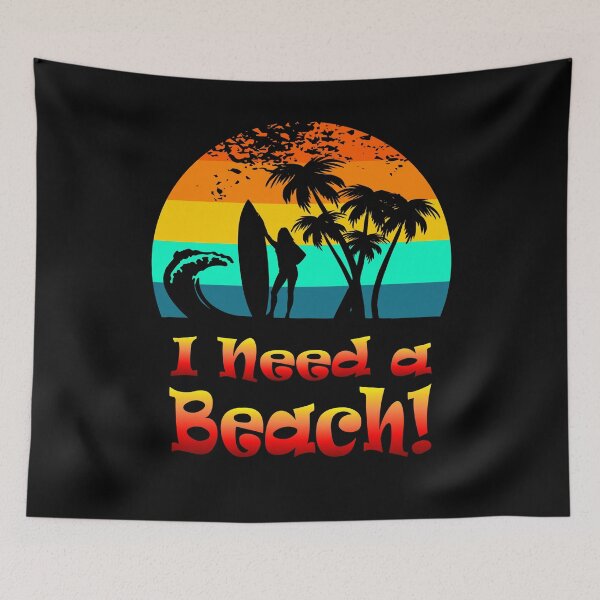 Item preview, 'I Need a Beach'... Stranded Surfer Girl designed and sold by Michael Pilinski.