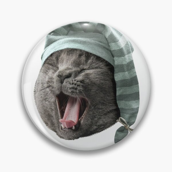Item preview, Sleepy Cat - Cat wearing Nightcap designed and sold by sketchworks.