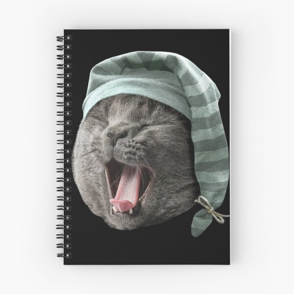 Item preview, Sleepy Cat - Cat wearing Nightcap designed and sold by sketchworks.