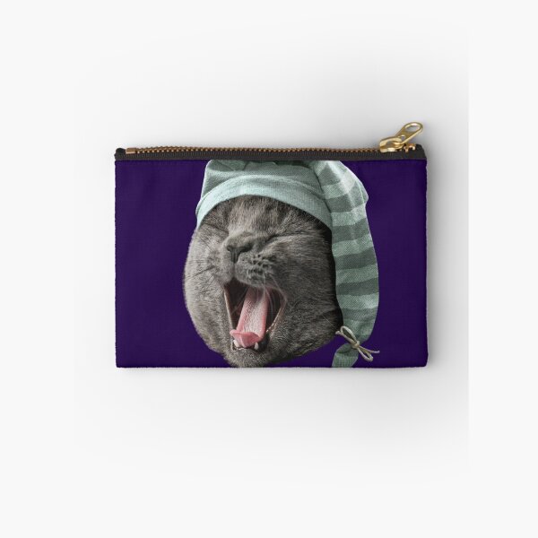 Item preview, Sleepy Cat - Cat wearing Nightcap designed and sold by sketchworks.