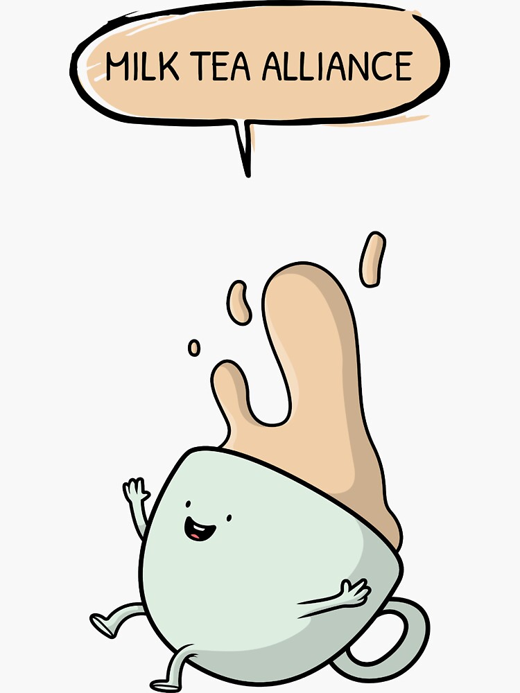 "Milk Tea Alliance" Sticker by WachiA Redbubble