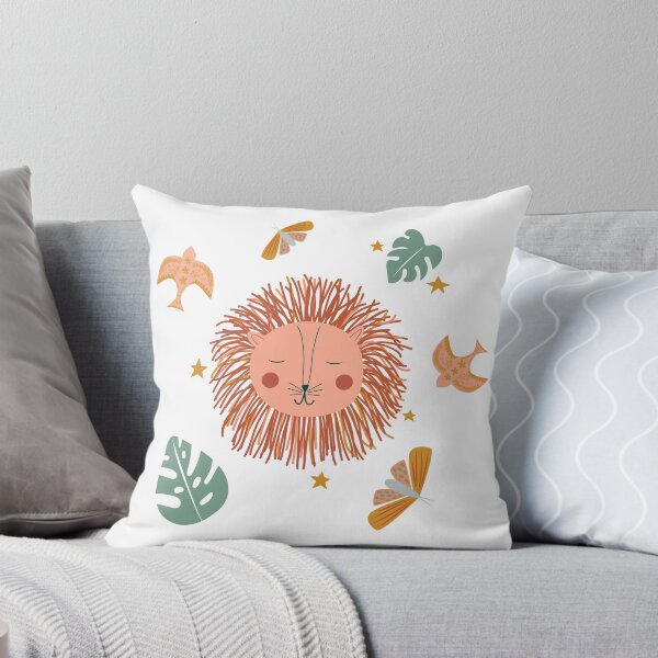 Artikelvorschau, Boho ästhetischer Löwe, Monstera, Mottenweißhintergrund entworfen und verkauft von DesignLabMedia.
