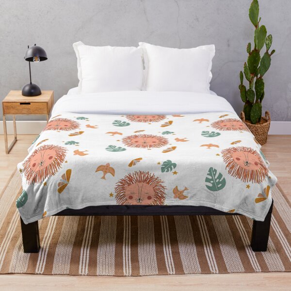 Item preview, Boho Aesthetic Lion, Monstera, Moth white background designed and sold by DesignLabMedia.