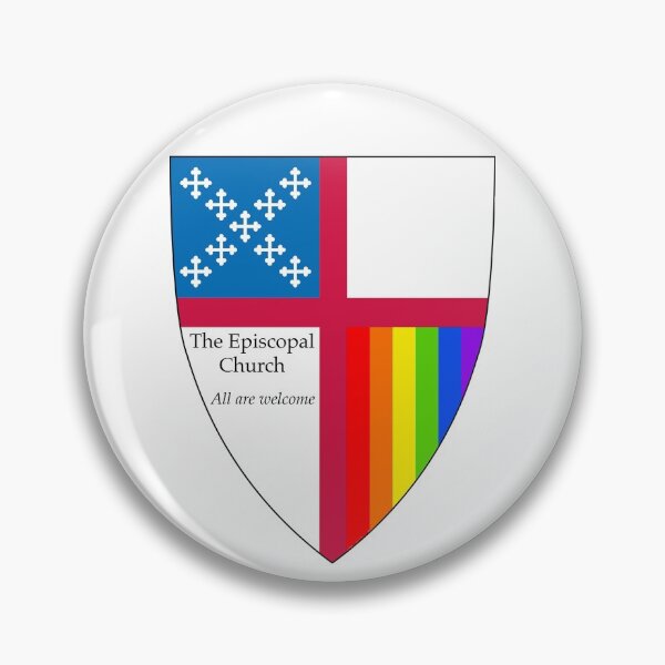 Aperçu de l'œuvre Le bouclier de l'Église épiscopale Rainbow Pride Tous sont les bienvenus créée et vendue par litmusician.