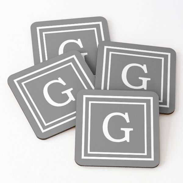 Item preview, Gray Pillow and Home Décor Alphabet Monogram Letter G designed and sold by Teez-Me.