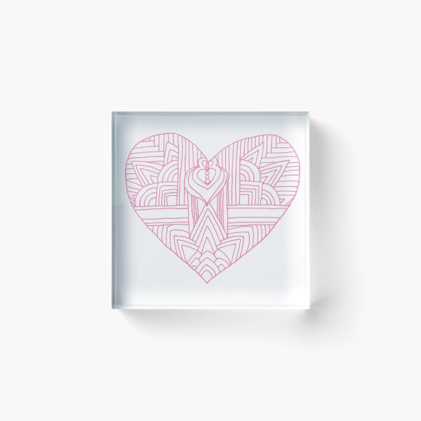 Item preview, Art Deco Heart on Black designed and sold by LegendOfZeldy.