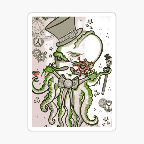 Steampunk Cthulhu Sticker
